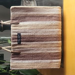 kate spade woven natural tote